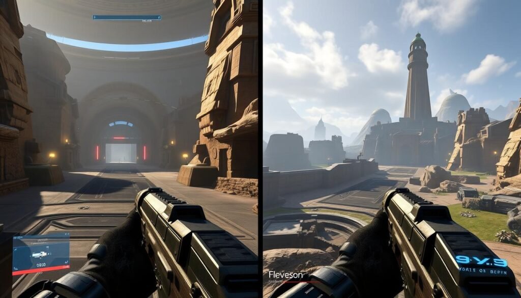 Comparison of classic and modern Halo design philosophies Comparison of classic and modern Halo design philosophies