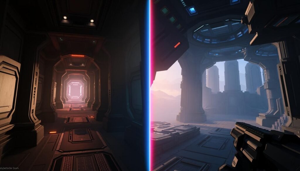 Evolution of Halo level design from linear corridors to open environments Evolution of Halo level design from linear corridors to open environments