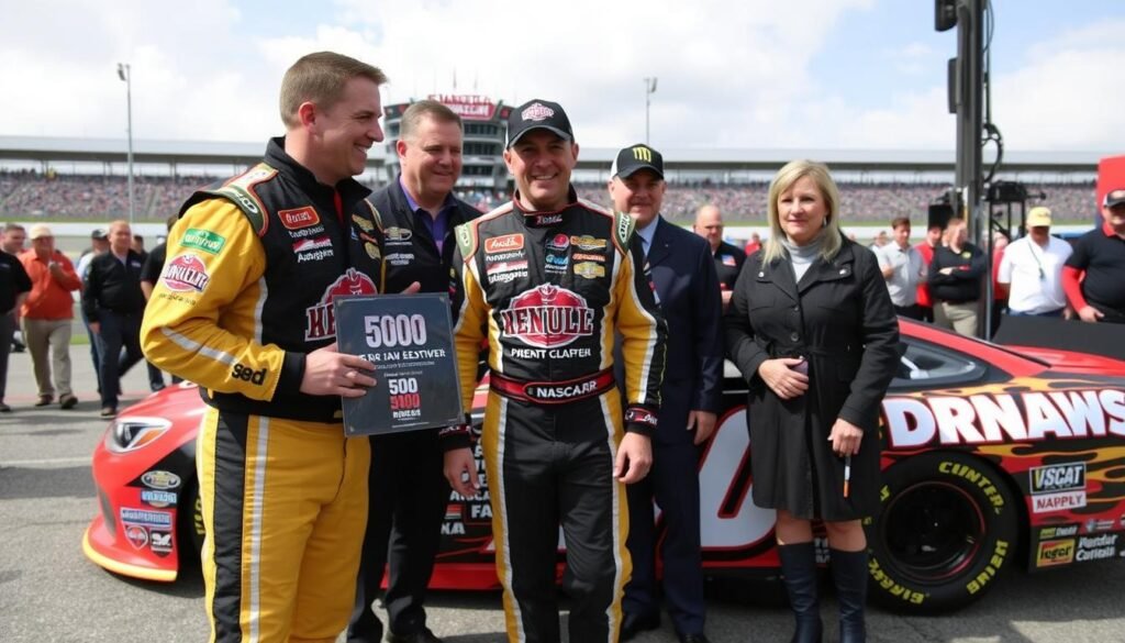 Greg Biffle's 500th consecutive start celebration in NASCAR Greg Biffle's 500th consecutive start celebration in NASCAR